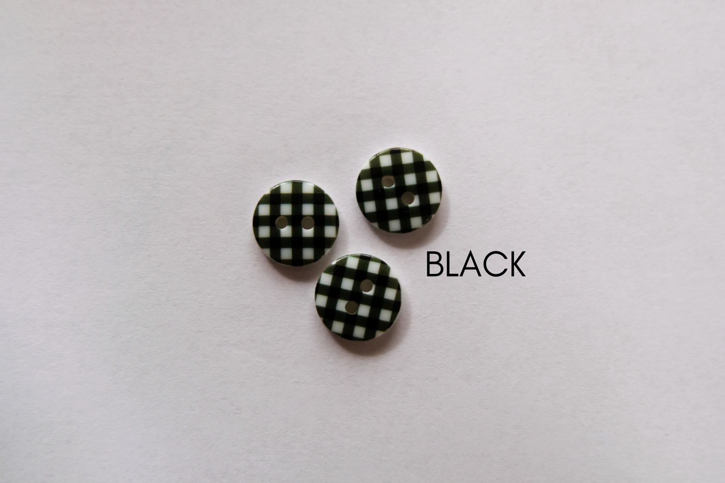 Gingham Buttons 12mm