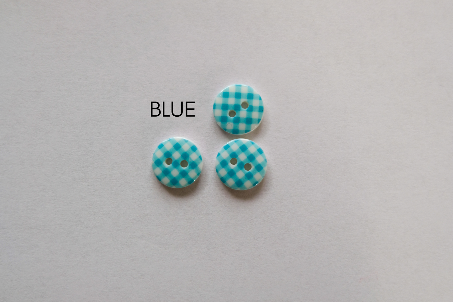 Gingham Buttons 12mm