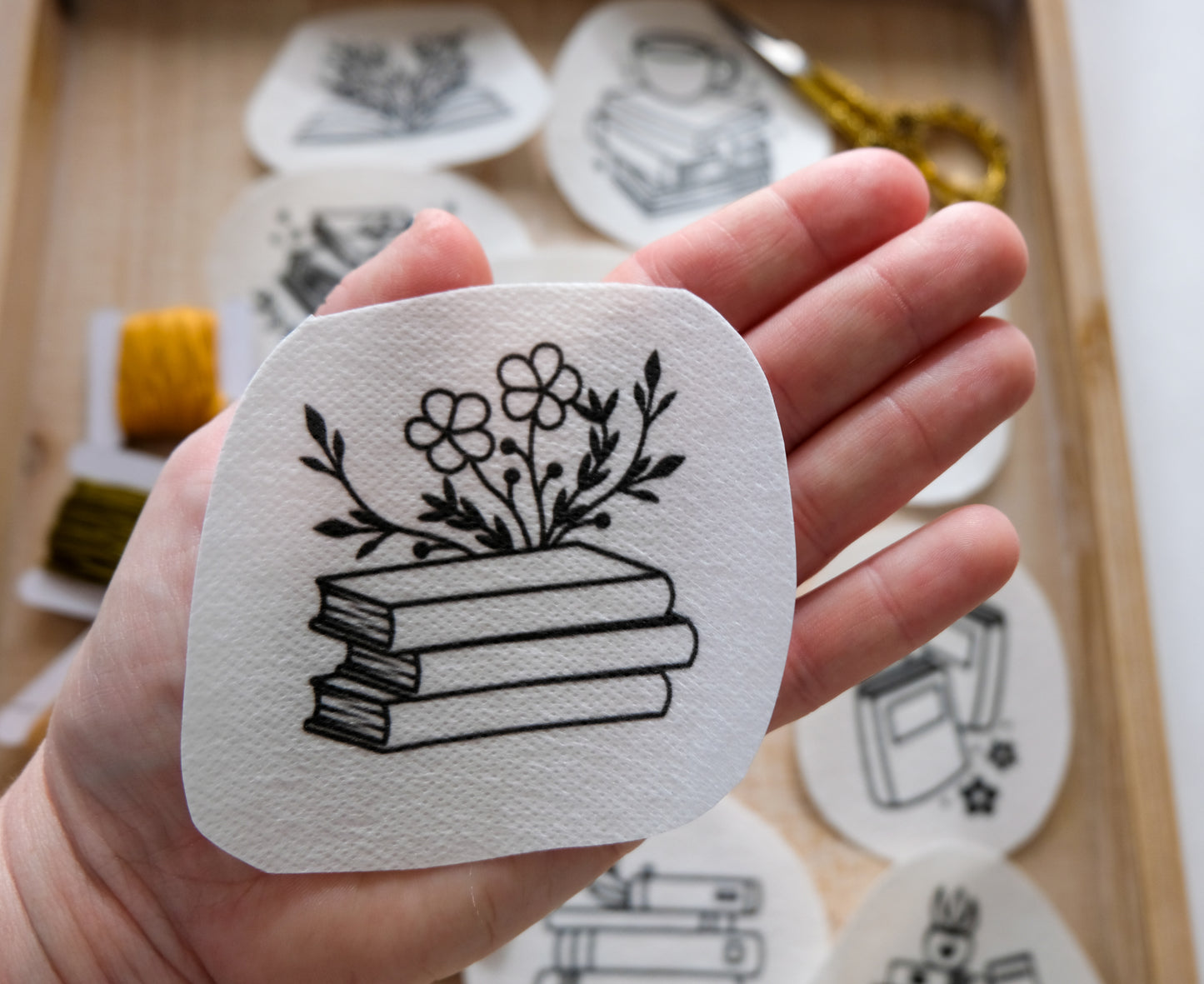 Book Nerd DIY Stick and Stitch Embroidery Stickers