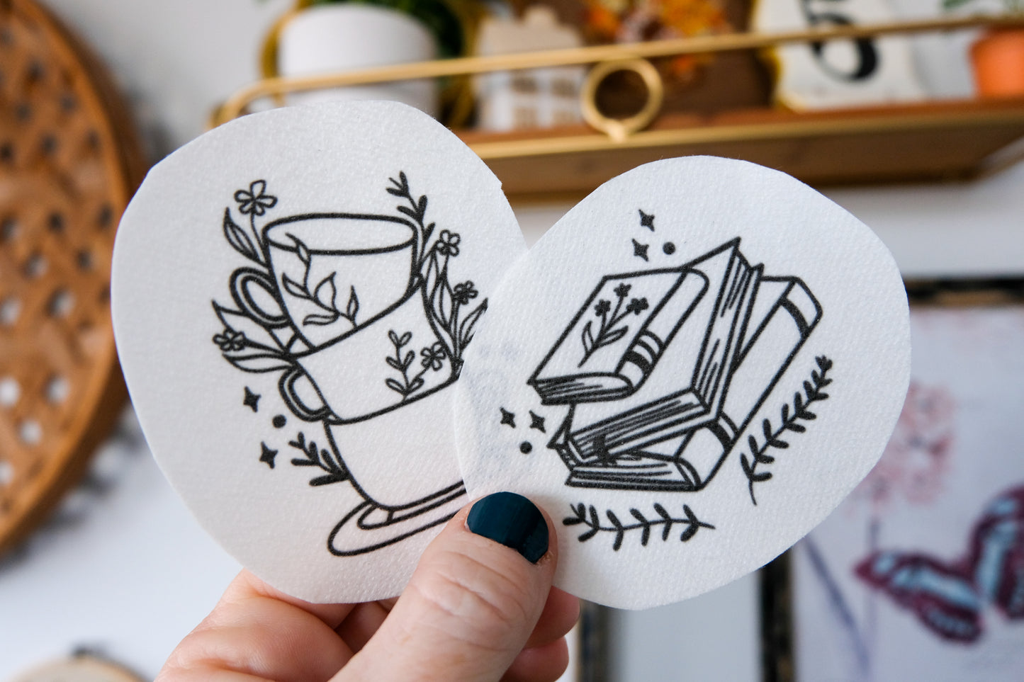 Book Nerd DIY Stick and Stitch Embroidery Stickers