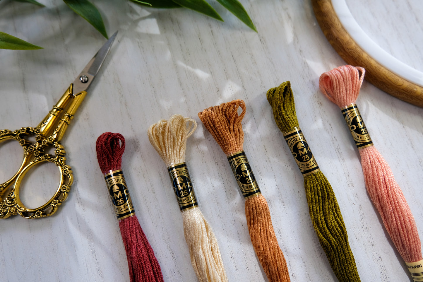 Boho Floral DMC Thread Embroidery Palette
