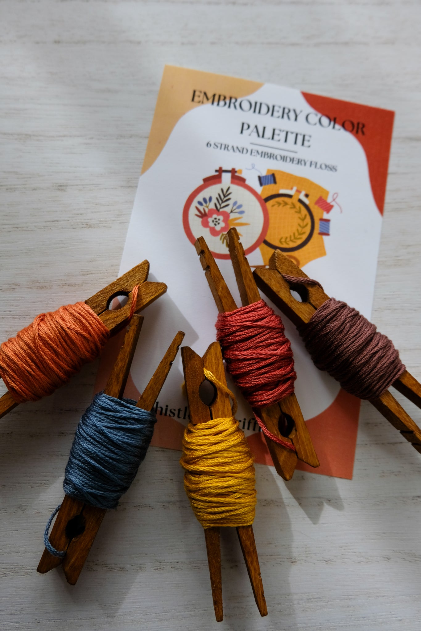 Farm Stand DMC Thread Embroidery Palette