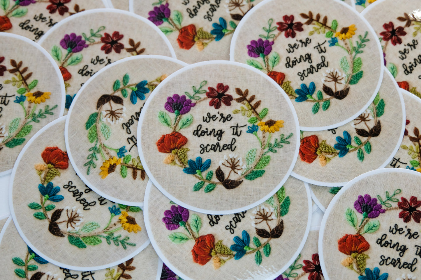 Floral Embroidery Sticker