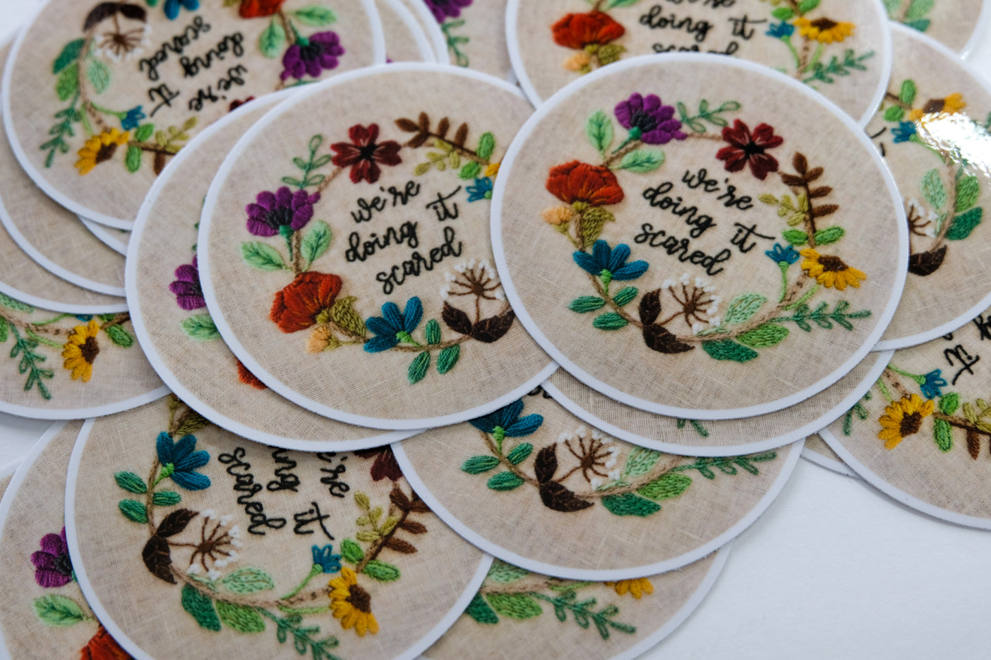Floral Embroidery Sticker