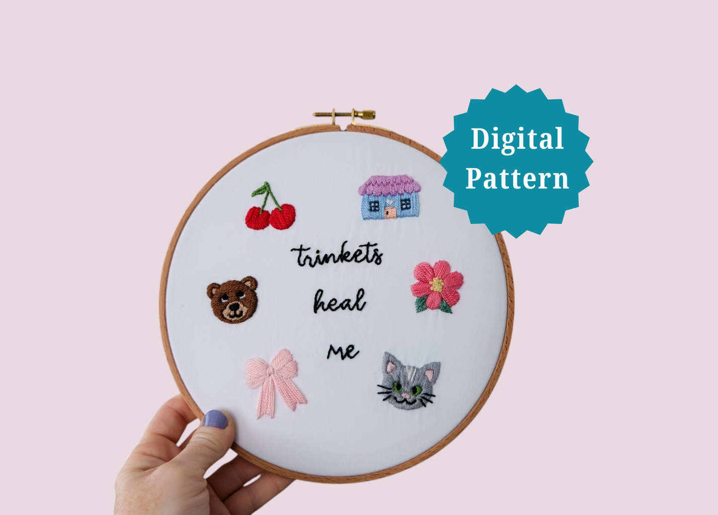 DIY Digital Embroidery Pattern Trinkets Heal Me