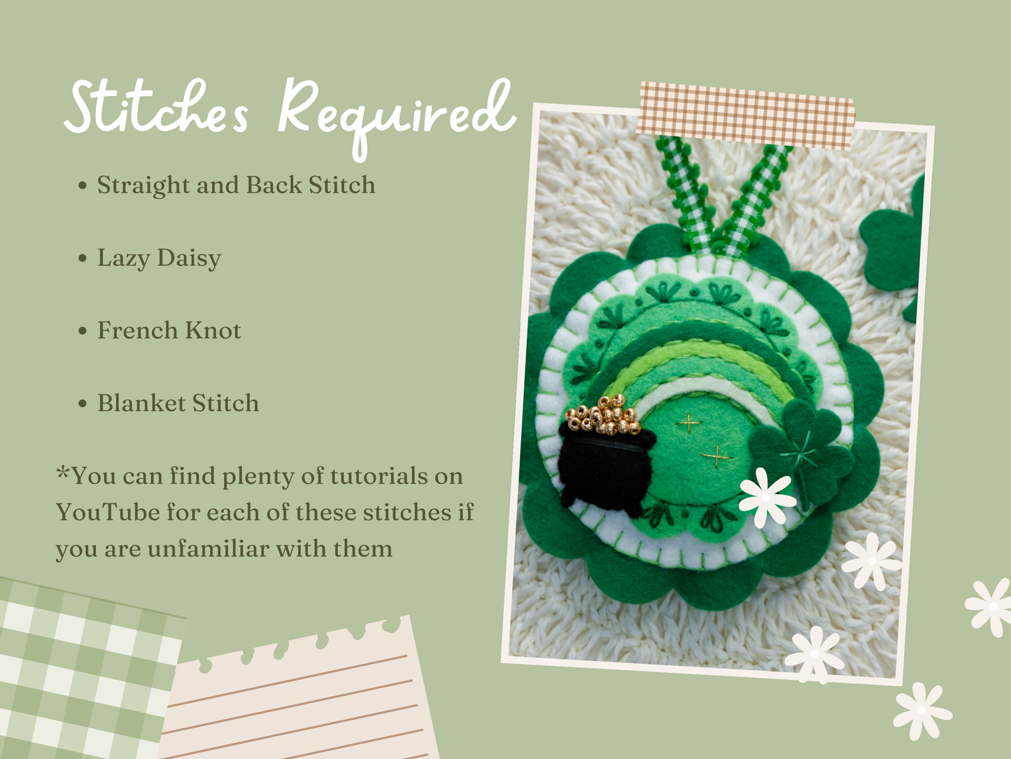PDF Felt Pattern Pot of Gold Ornament