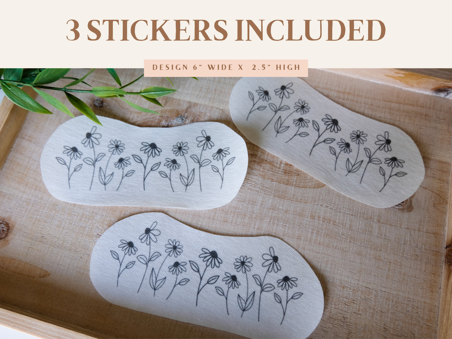 DIY Stick and Stitch Daisies Embroidery Stickers