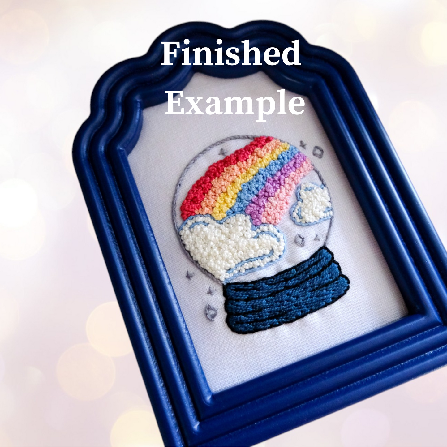 Rainbow Snow Globe Embroidery Pattern