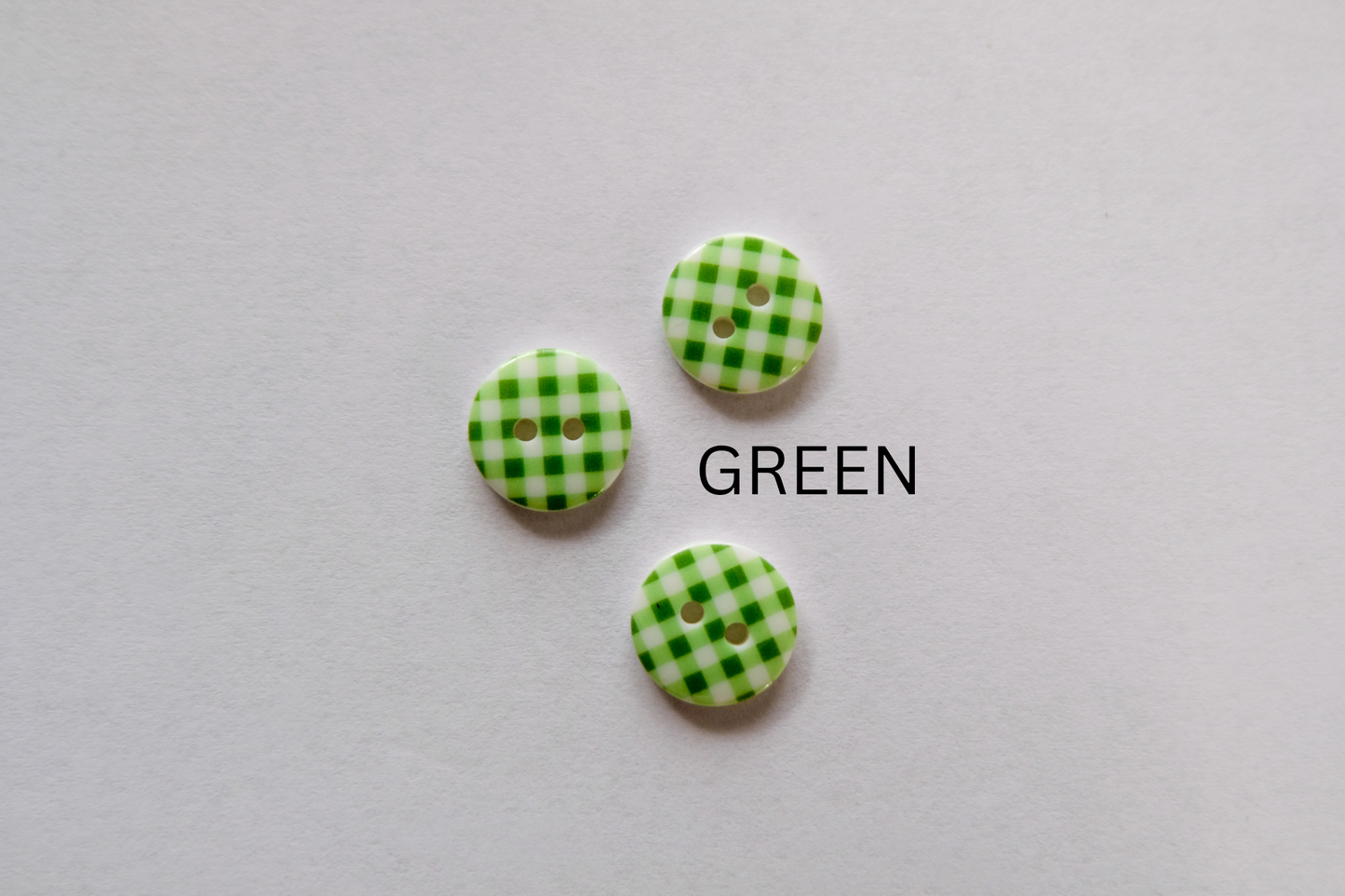 Gingham Buttons 12mm