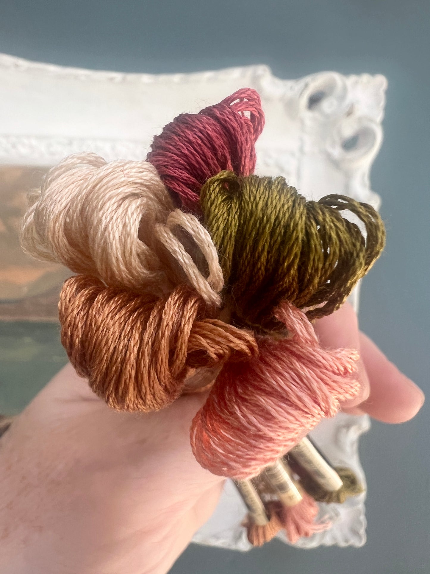 Boho Floral DMC Thread Embroidery Palette