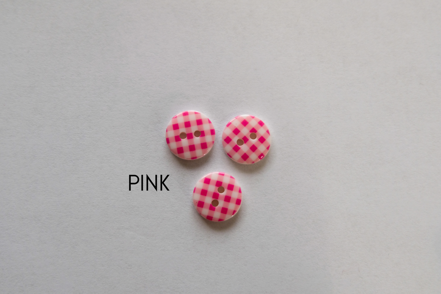 Gingham Buttons 12mm