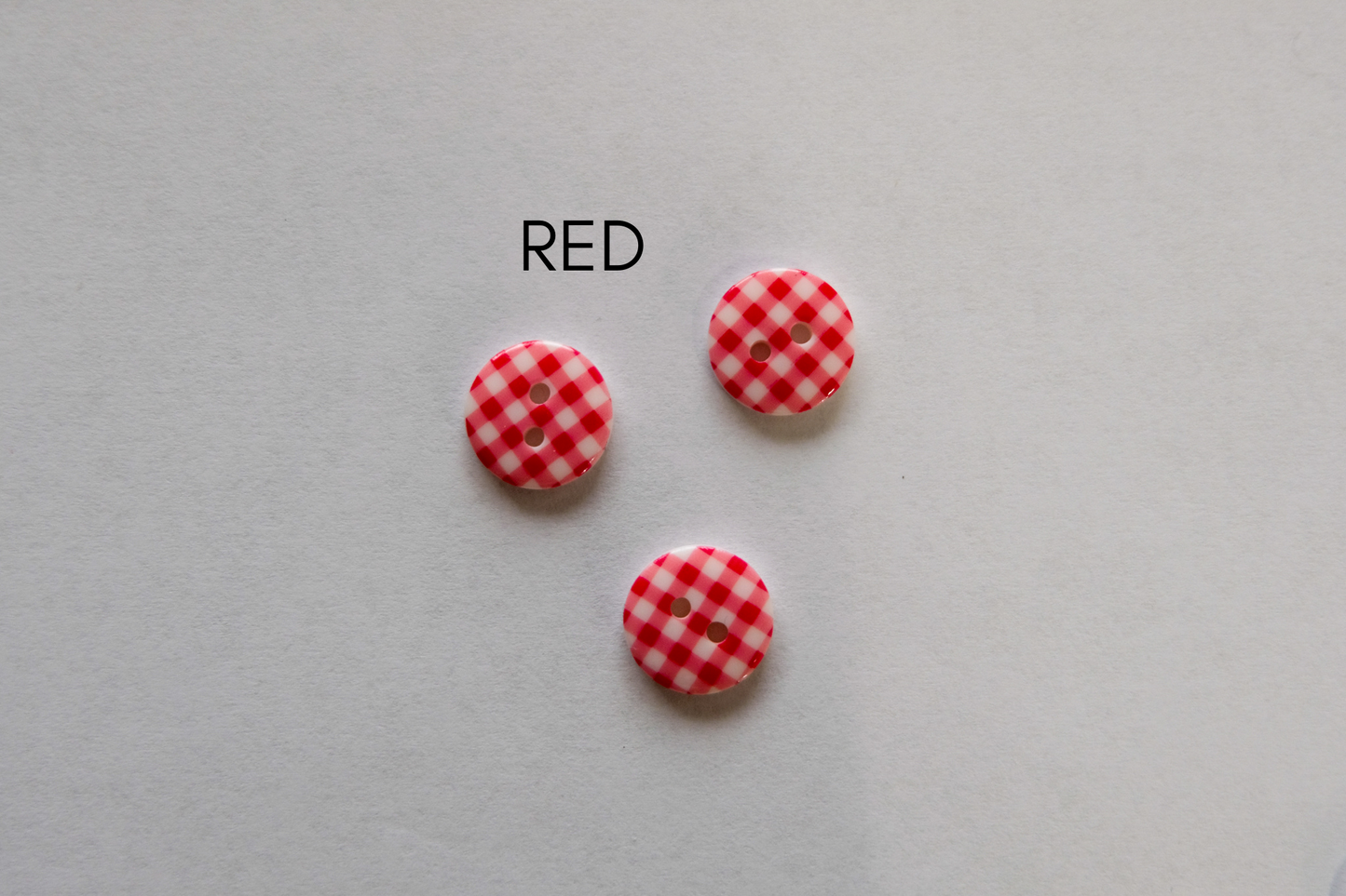 Gingham Buttons 12mm