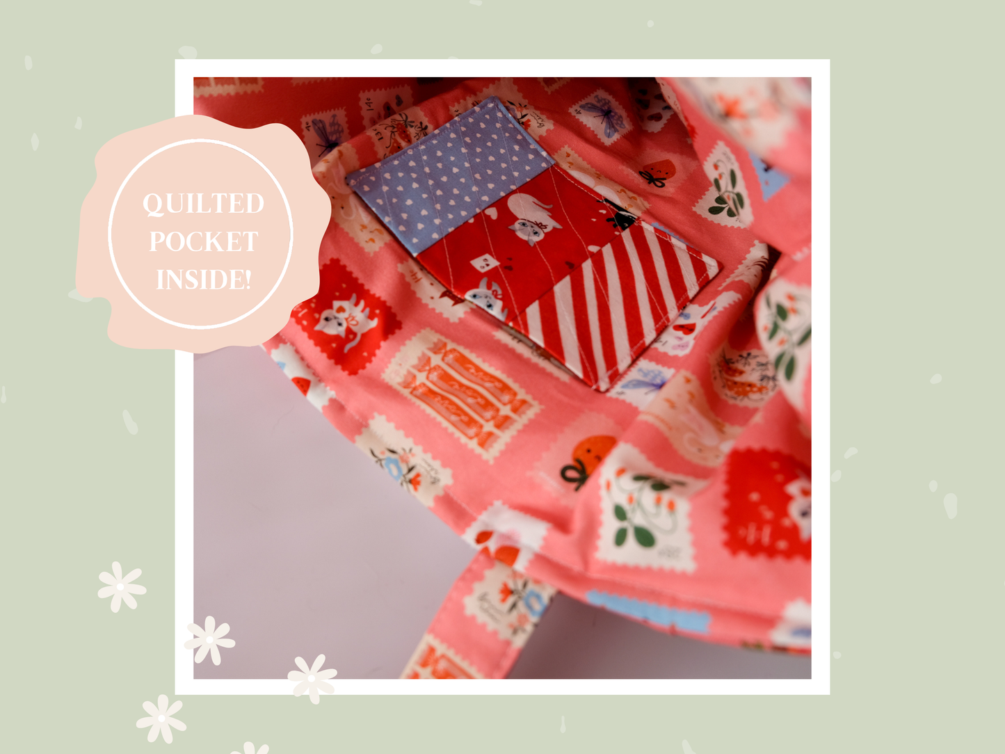 Cloud Tote Bag | Valentine Stamps Size Large