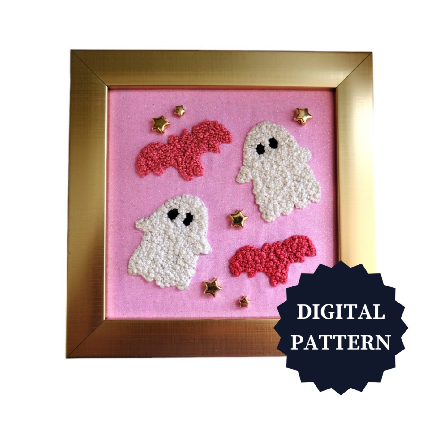 Bats and Ghosts Embroidery Pattern