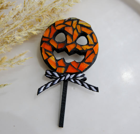 Pumpkin Lollipop Halloween Pin