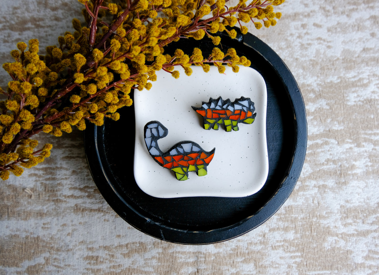 Candy Corn Dino Halloween Pin