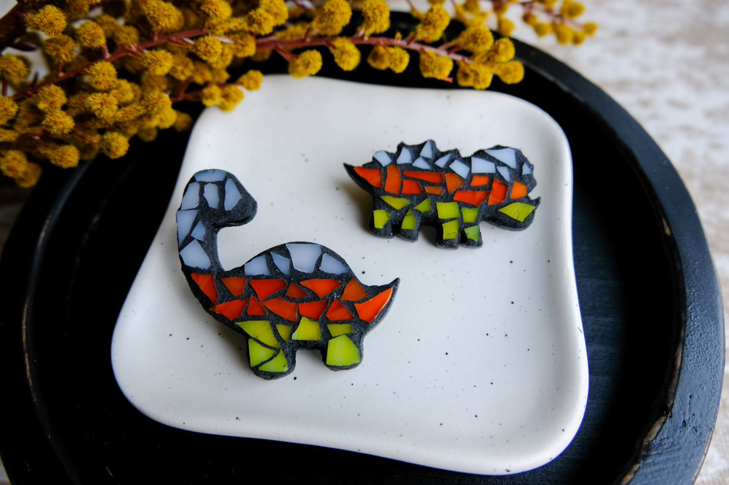 Candy Corn Dino Halloween Pin