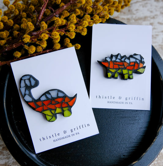 Candy Corn Dino Halloween Pin