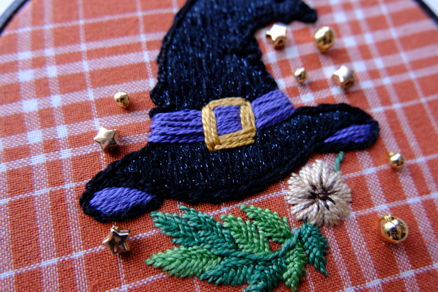 Witch Hat Embroidered Hoop