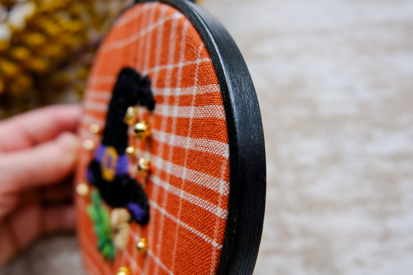 Witch Hat Embroidered Hoop