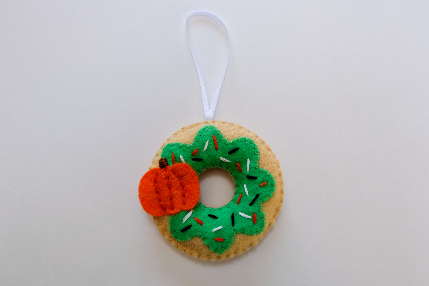 Wool Felt Halloween Donut Ornaments