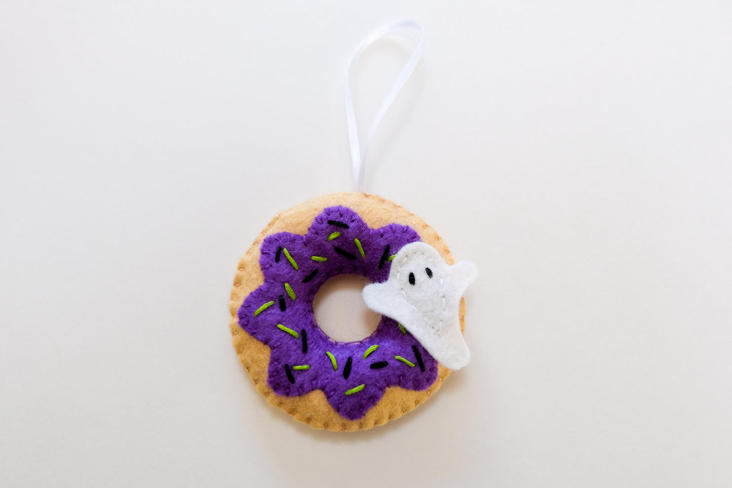 Wool Felt Halloween Donut Ornaments