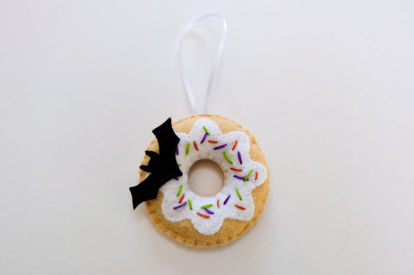 Wool Felt Halloween Donut Ornaments