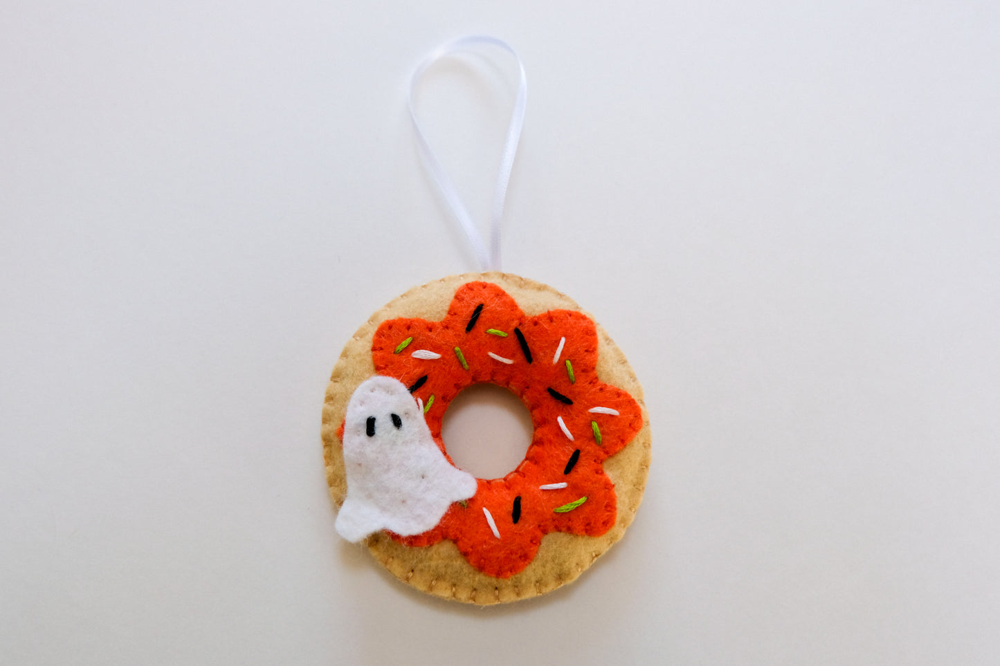 Wool Felt Halloween Donut Ornaments