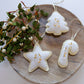 Wool Felt Sugar Cookie Ornaments Silver and Gold
