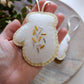 Wool Felt Sugar Cookie Ornaments Silver and Gold