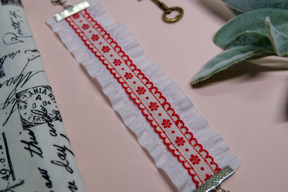 Embroidered Ruffle Bracelet
