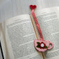 Teacup Wool Felt Valentine Bookmark Flower and Heart