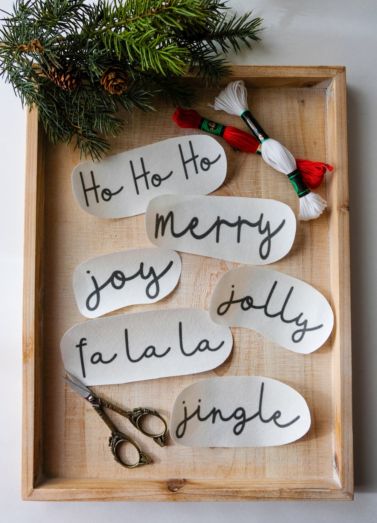 DIY Stick and Stitch Christmas Embroidery Stickers
