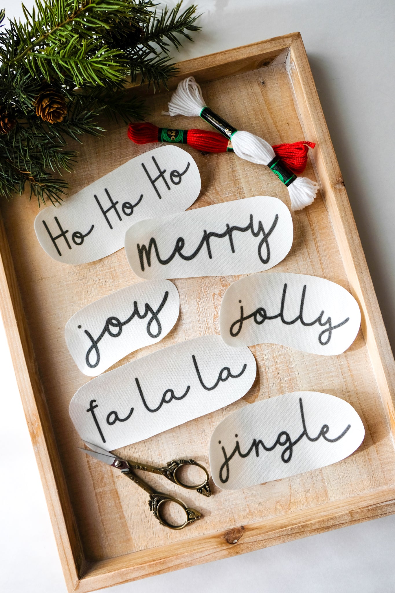 DIY Stick and Stitch Christmas Embroidery Stickers