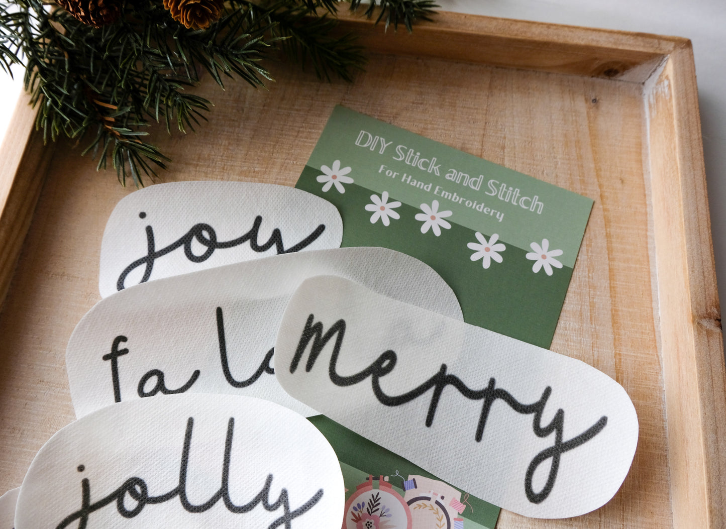 DIY Stick and Stitch Christmas Embroidery Stickers