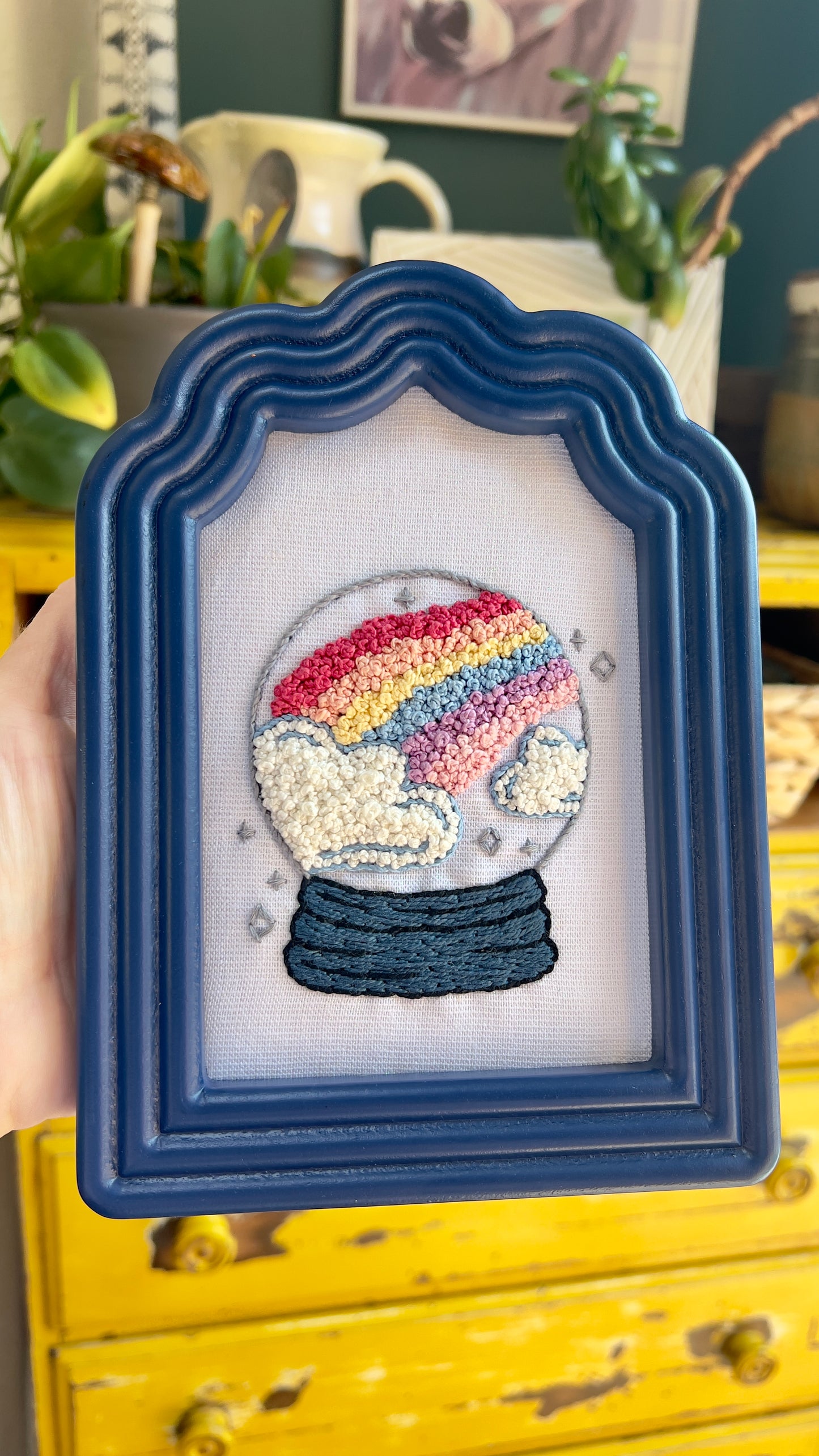 Rainbow Snow Globe Embroidery Pattern