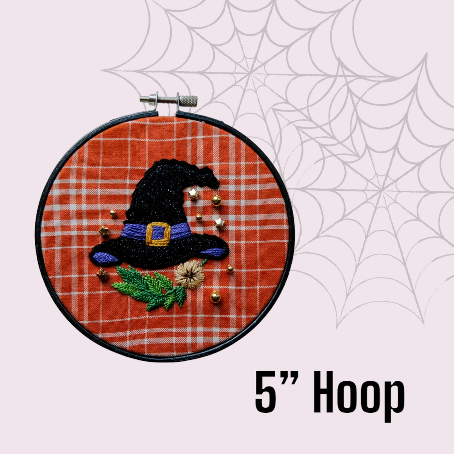 Witch Hat Embroidered Hoop