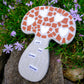Mushroom Mosaic Wall Hanging Retro Art Fairycore with Daisy Ceramic Tiles Woodland Themed Home Decor