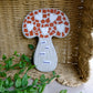 Mushroom Mosaic Wall Hanging Retro Art Fairycore with Daisy Ceramic Tiles Woodland Themed Home Decor