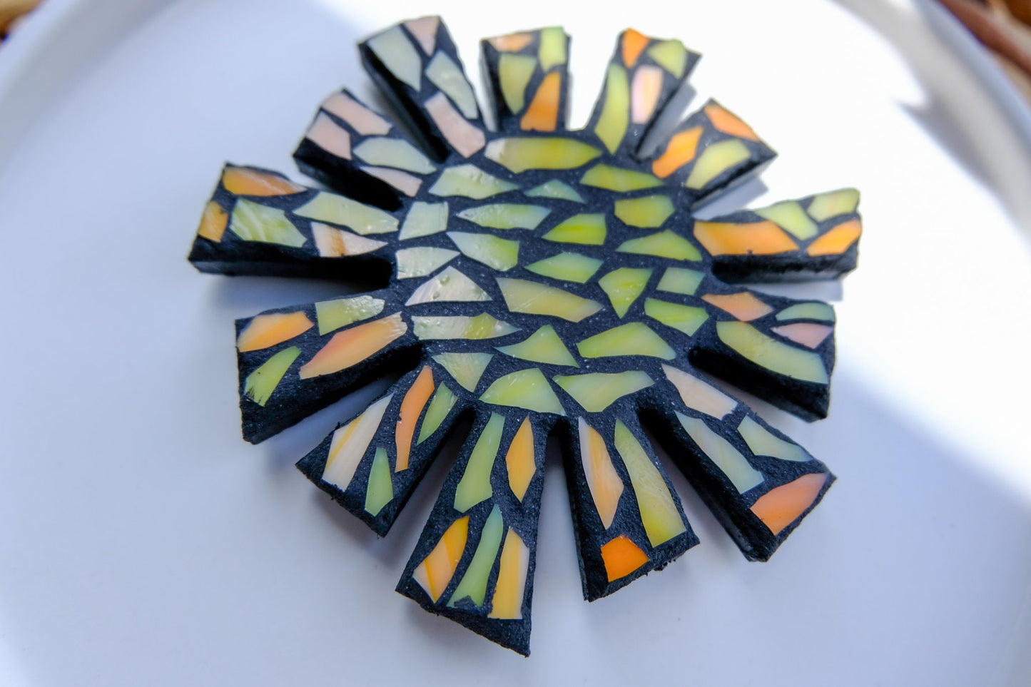 Sun Stained Glass Magnet | Mosaic Art Nature Style Home Decor